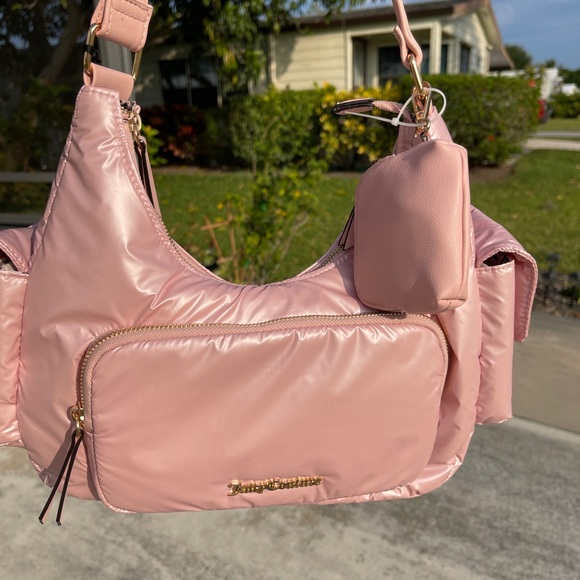 JUICY COUTURE Pink Diamond Timeless Hobo Shoulder Bag with Coin/Air Pods - Picture 2 of 16